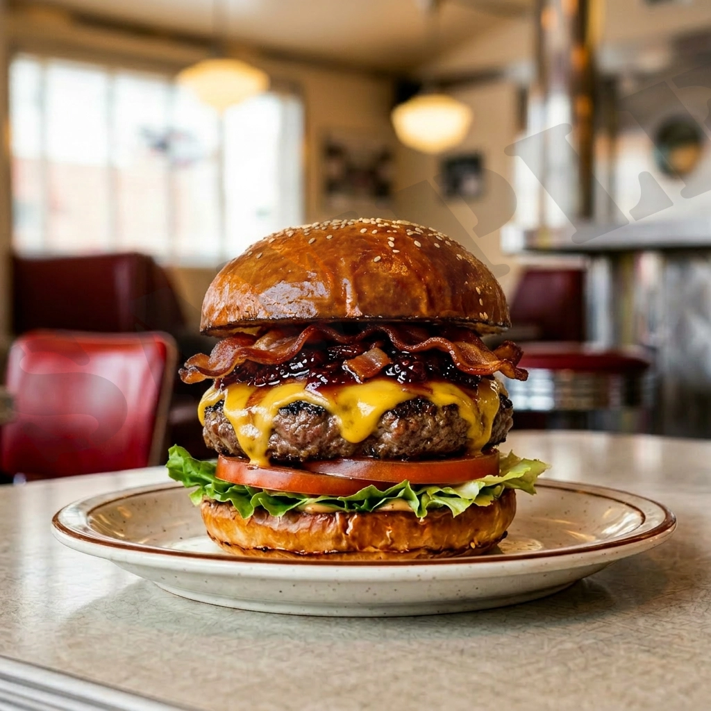 Blackberry Bacon-Jam Burger