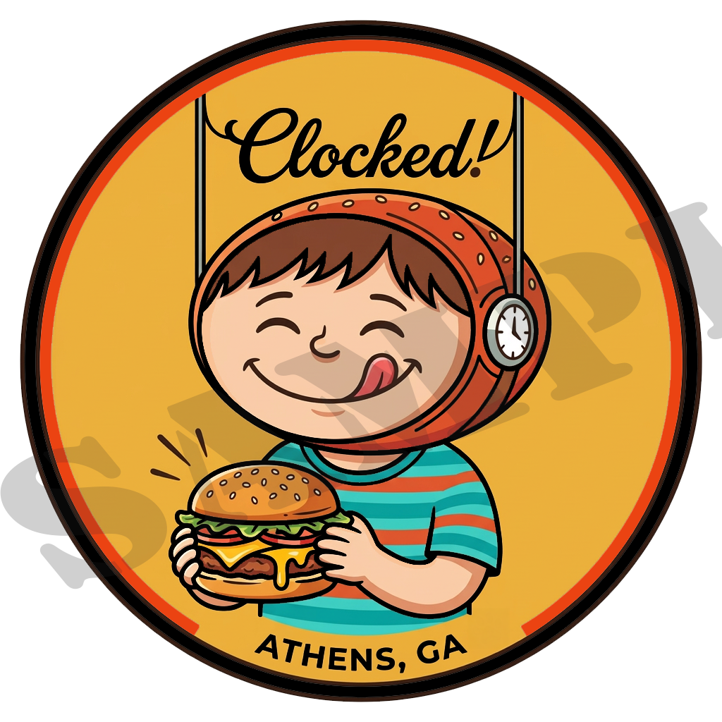 Clocked! Athens, GA logo